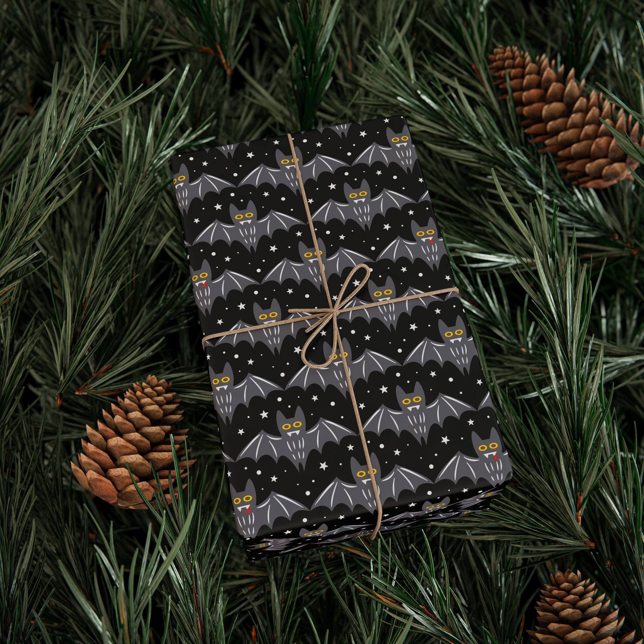 Halloween Whimsical Backs Wrapping Paper | Holiday Gift Wrapping Paper Roll
