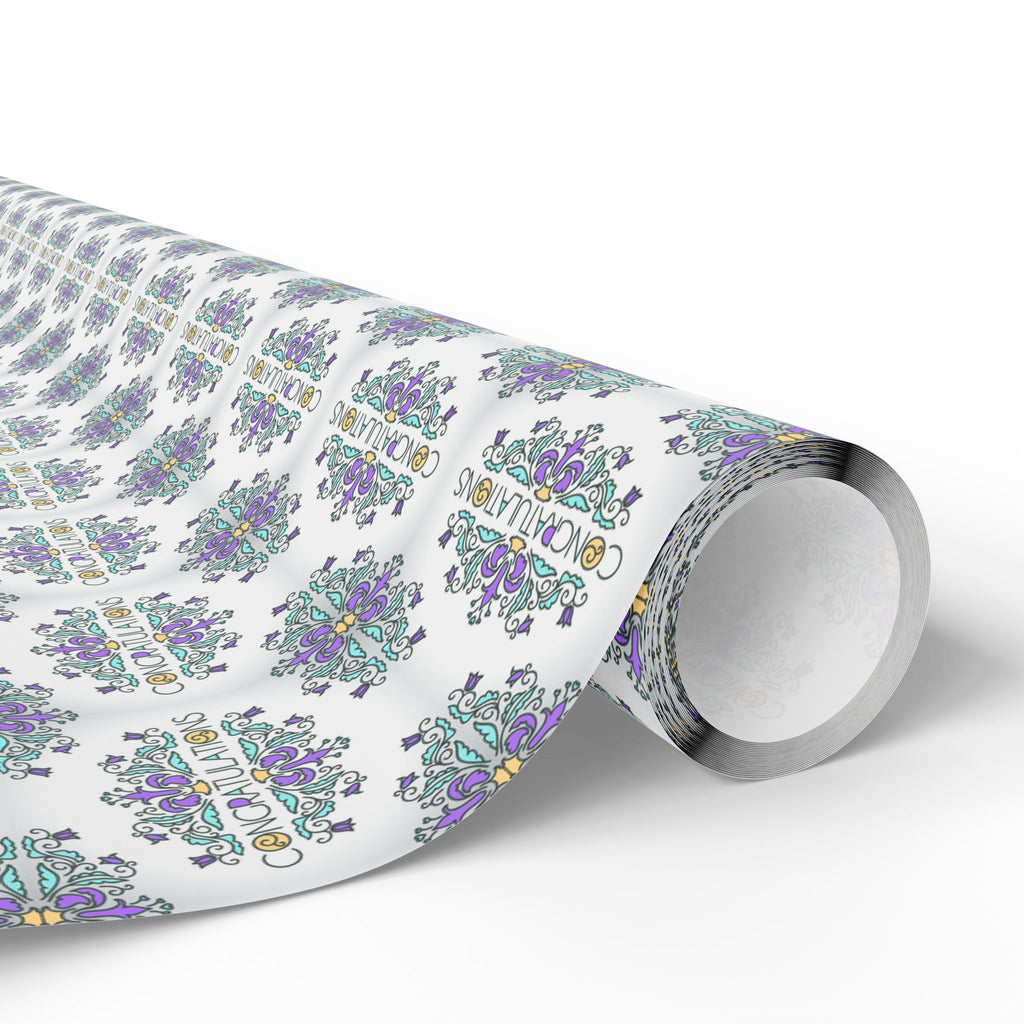 Congratulations Wrapping Paper Design 007 - Holiday Gift Wrapping Paper Roll