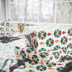 Christmas Wreath Tear Drops Wrapping Paper | Holiday Gift Wrapping Paper Roll
