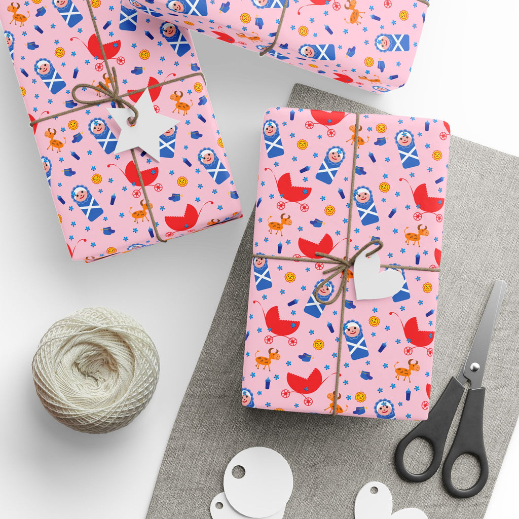 Baby Shower Wrapping Paper Design 001 - Holiday Gift Wrapping Paper Roll