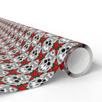 Day of the Dead Skulls & Roses Wrapping Paper | Holiday Gift Wrapping Paper Roll