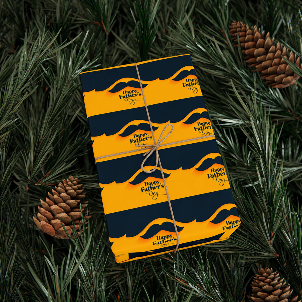 Father's Day Mustache Wrapping Paper - Holiday Gift Wrapping Paper Roll