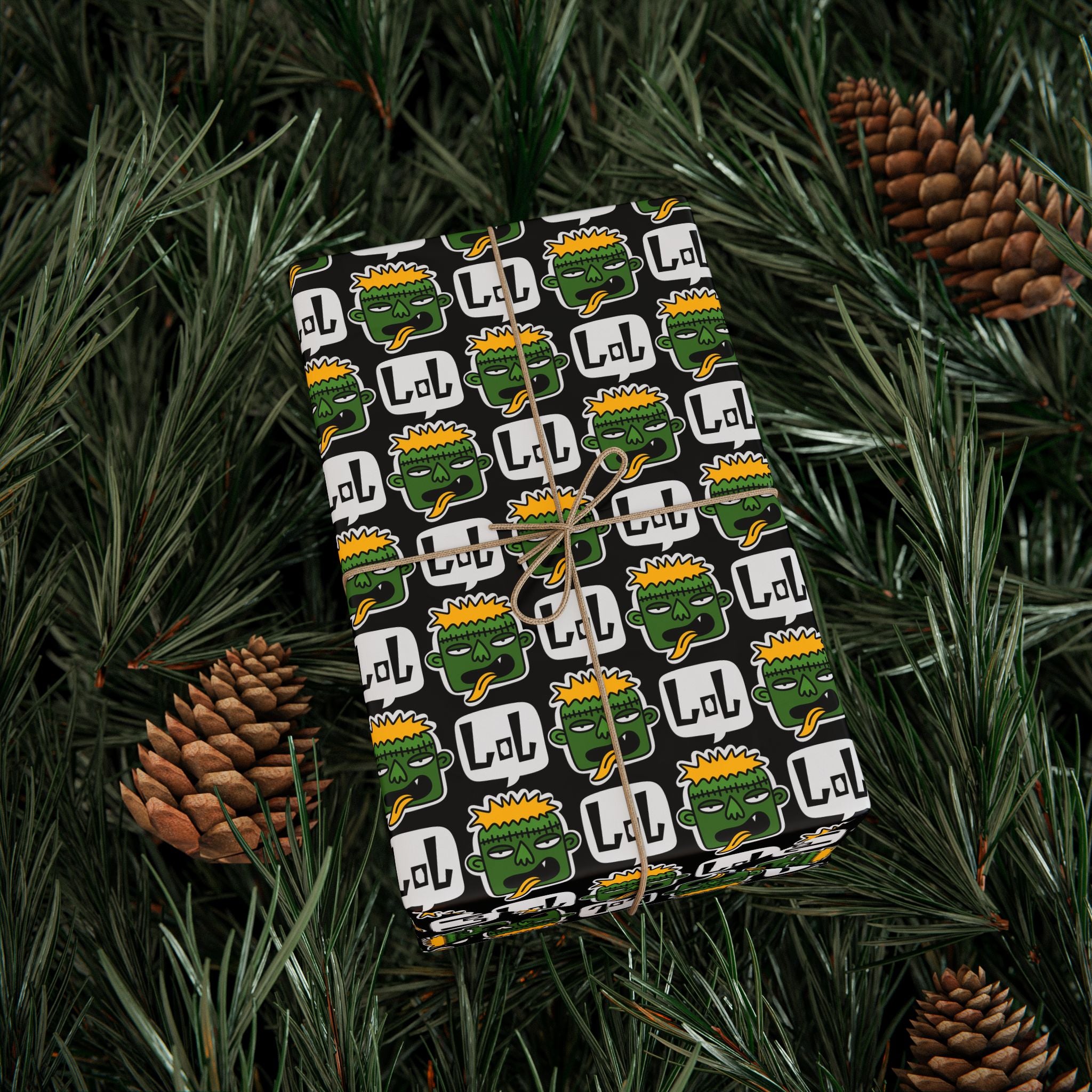 Halloween Laughing Zombies Wrapping Paper | Holiday Gift Wrapping Paper Roll