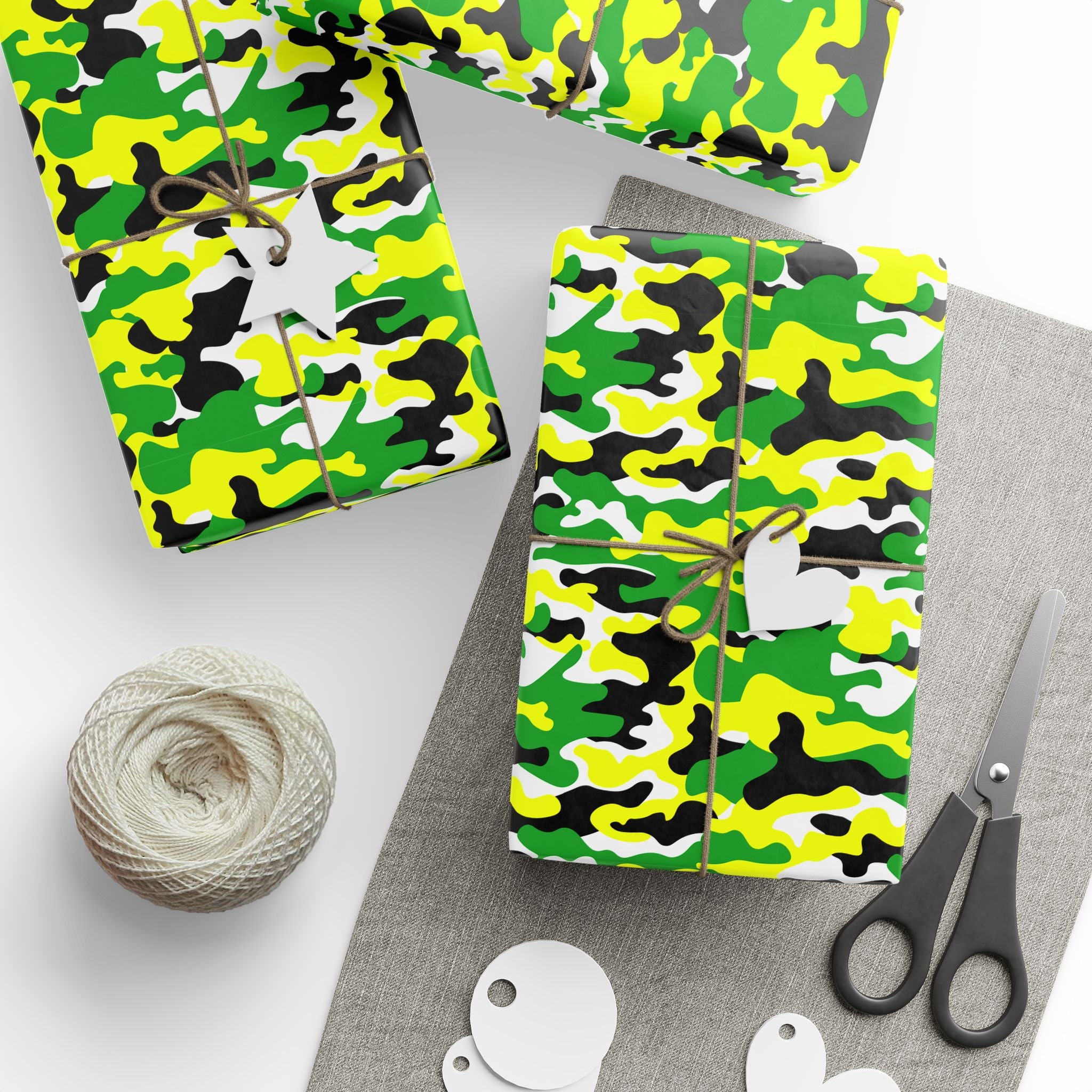 Oregon Ducks Inspired Camoflauge Wrapping Paper - Holiday Gift Wrapping Paper Roll