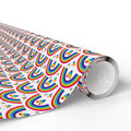Pride Rainbow Hearts Wrapping Paper Design | Holiday Gift Wrapping Paper Roll