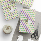 Mardis Gras Fleur De Lis Hexagons Wrapping Paper | Holiday Gift Wrapping Paper Roll