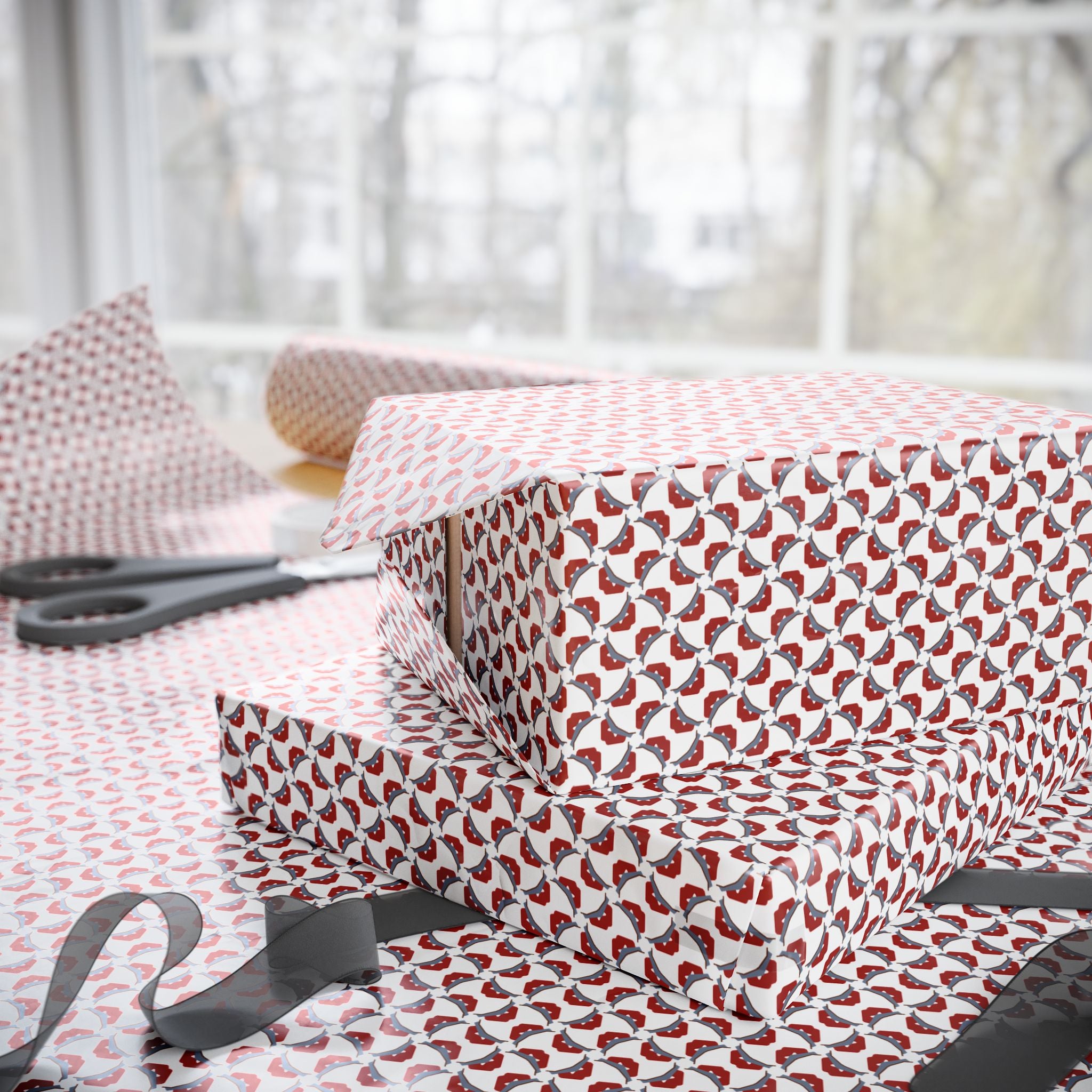 Geometric Design 012 Wrapping Paper - Holiday Gift Wrapping Paper Roll