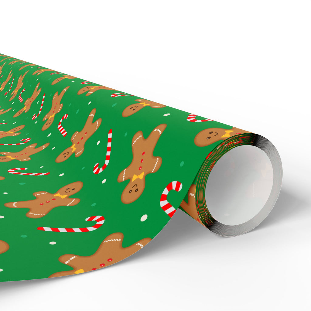 Christmas Gingerbread Canes Wrapping Papers | Holiday Gift Wrapping Paper Roll