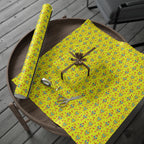 Day of the Dead Glamorous Yellow Sugar Skulls Wrapping Paper | Holiday Gift Wrapping Paper Roll