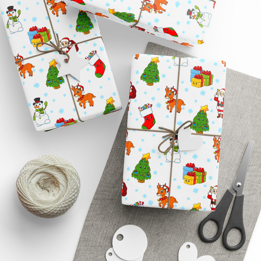 Christmas Cartoon Wrapping Paper | Holiday Gift Wrapping Paper Roll