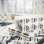 Father's Day Mustache Heart Wrapping Paper - Holiday Gift Wrapping Paper Roll