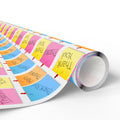 Thank You Colorful Post It Notes  Wrapping Paper Design | Holiday Gift Wrapping Paper Roll