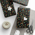 Gay Pride Rainbow Lite Brite Wrapping Paper Design | Holiday Gift Wrapping Paper Roll