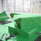 NSFW Snuggle Pups on Green Wrapping Paper - Holiday Gift Wrapping Paper Roll
