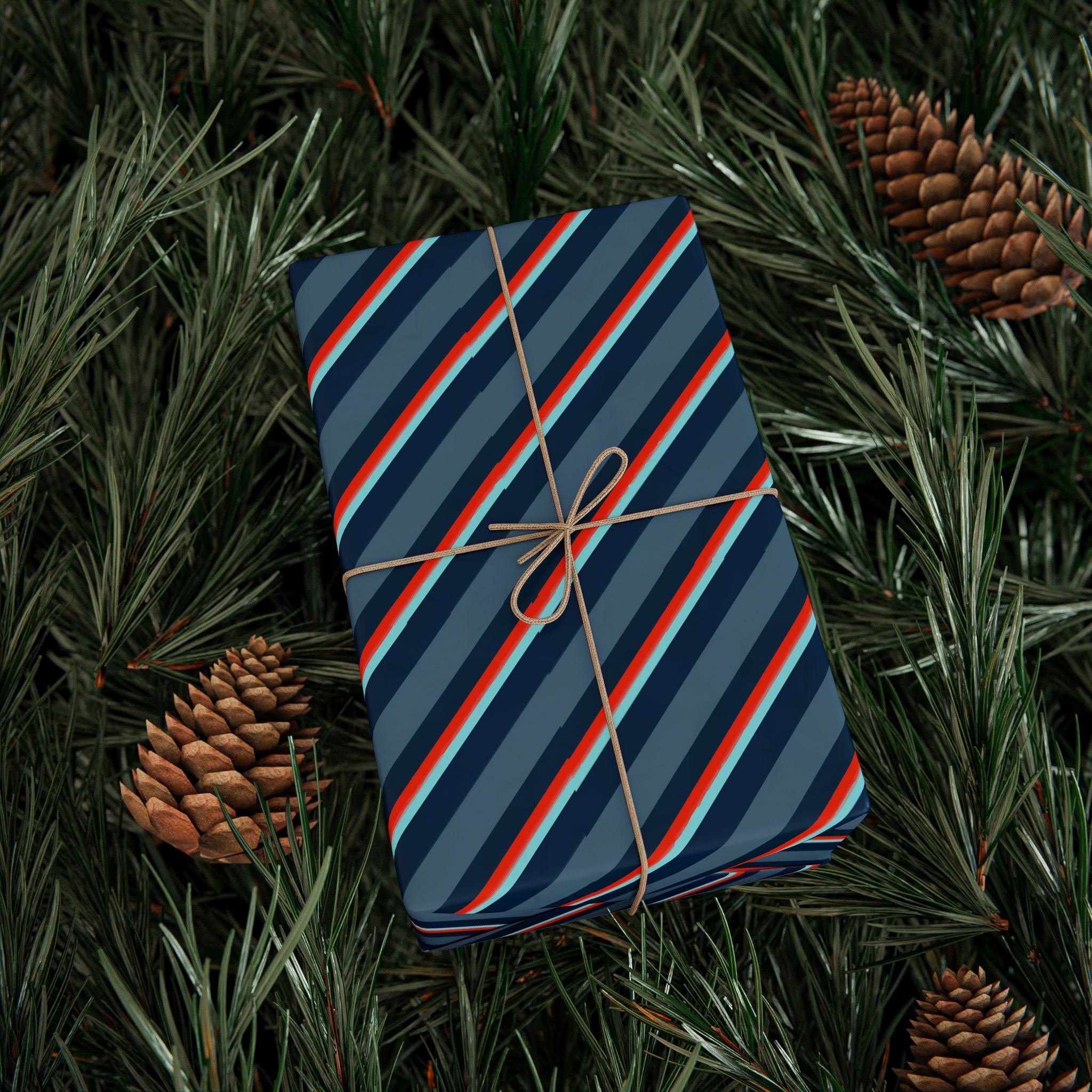 Stripe Design 013 Wrapping Paper - Holiday Gift Wrapping Paper Roll