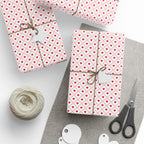Valentine's Day Checkerboard Hearts Wrapping Paper | Holiday Gift Wrapping Paper Roll