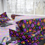 Halloween Fluorescent Pumpkins Wrapping Paper | Holiday Gift Wrapping Paper Roll
