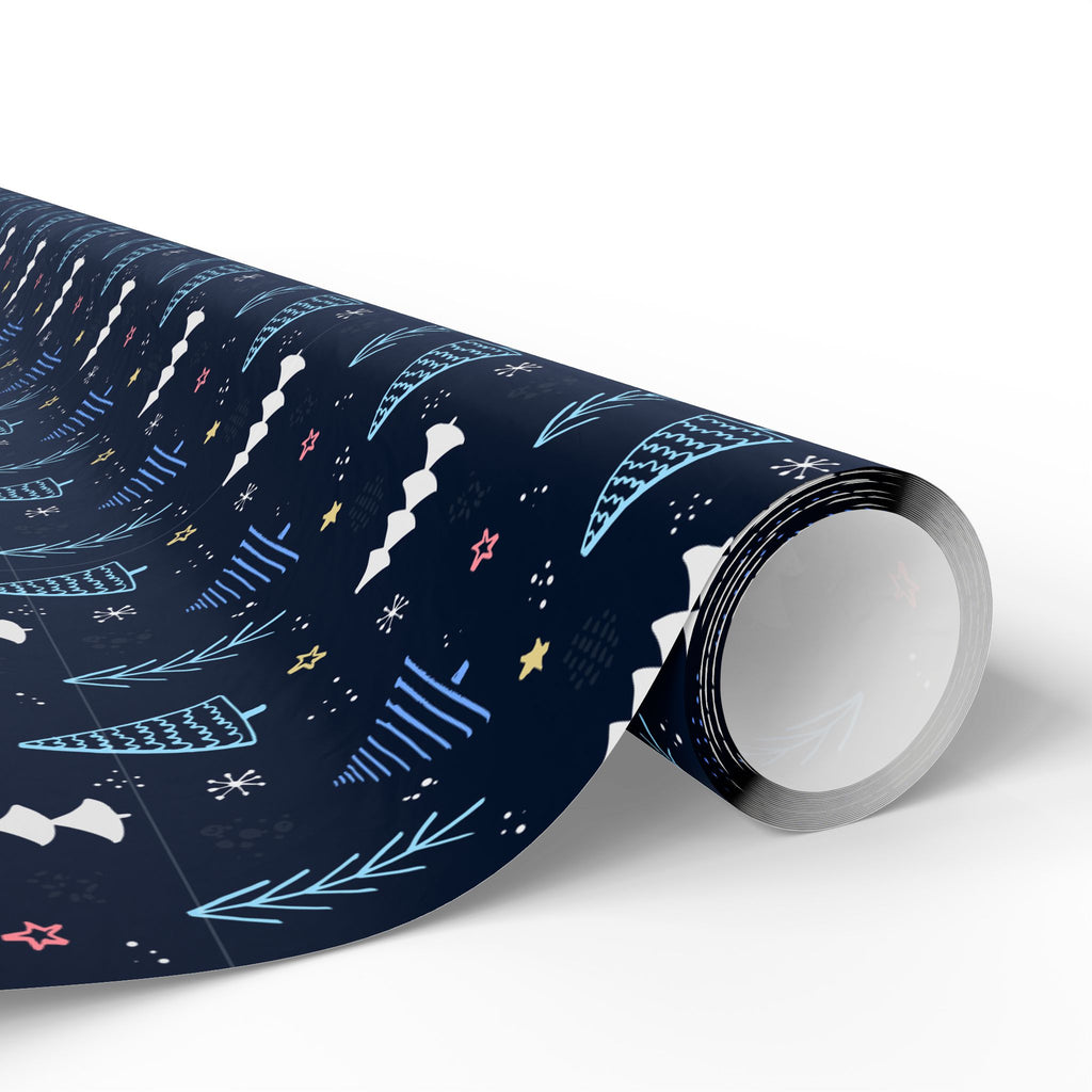 Christmas Winter Forest Wrapping Paper | Holiday Gift Wrapping Paper Roll
