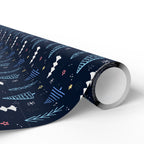 Christmas Winter Forest Wrapping Paper | Holiday Gift Wrapping Paper Roll