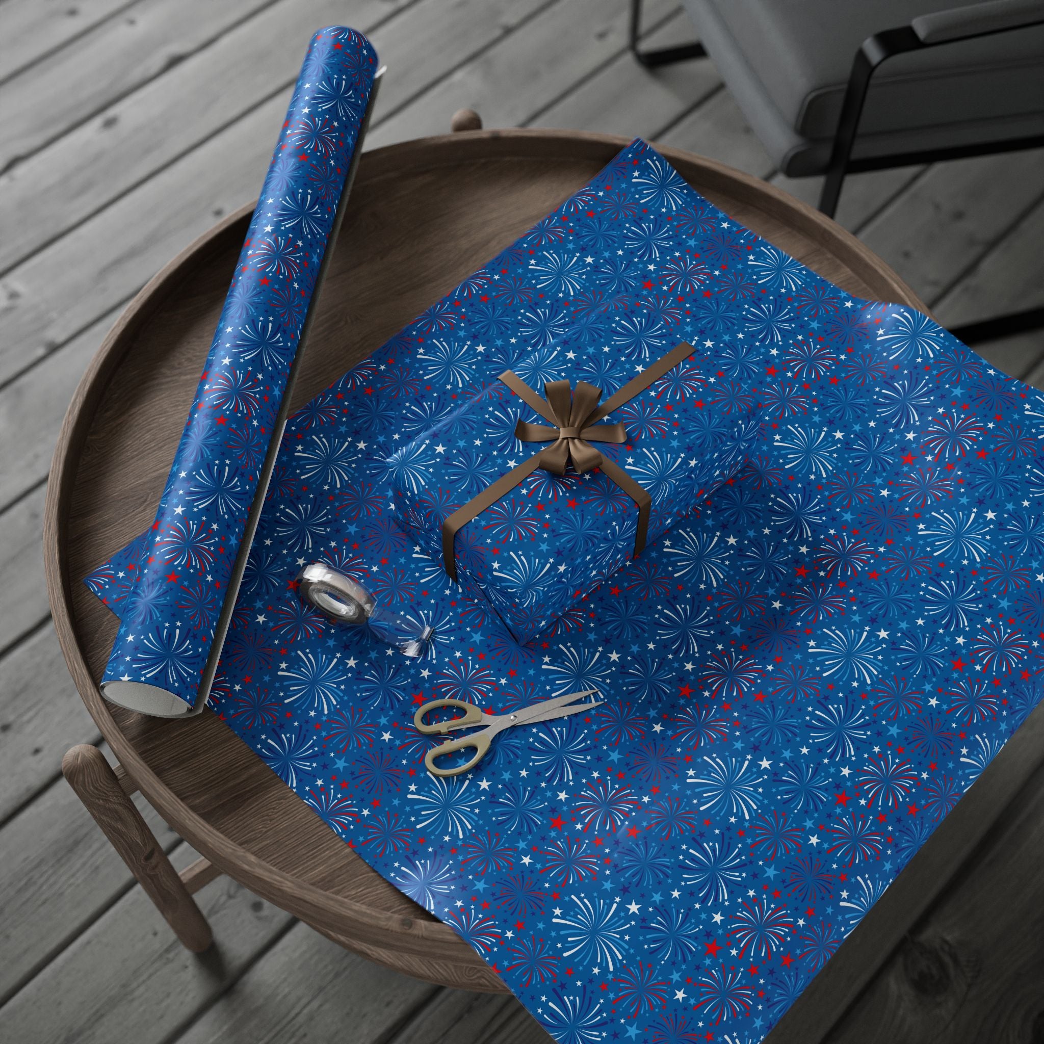 4th of July Sky of Fire Wrapping Paper | Holiday Gift Wrapping Paper Roll