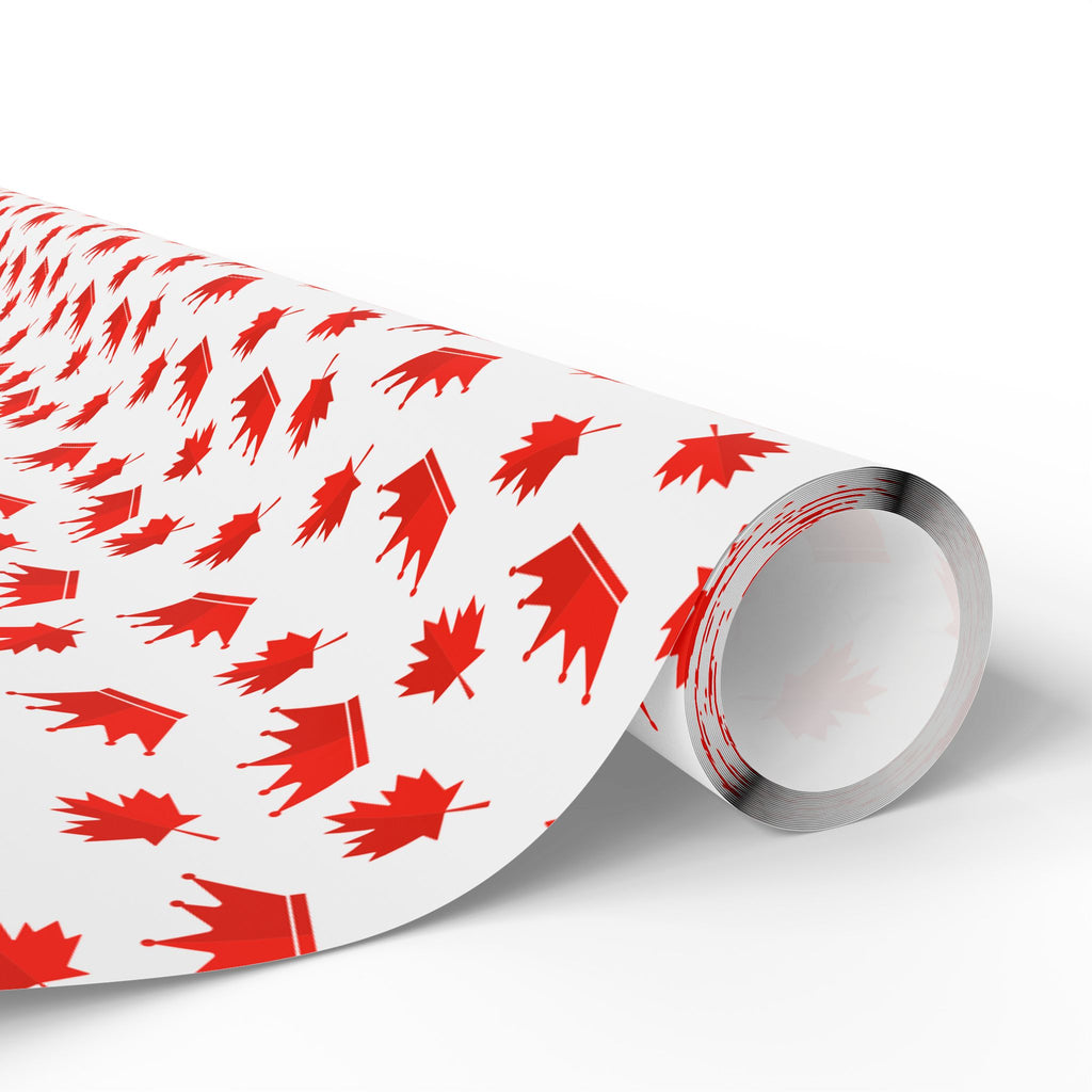 Canada Day Leaf Crown Wrapping Paper - Holiday Gift Wrapping Paper Roll
