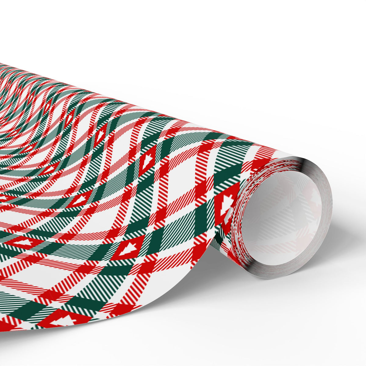 Christmas Evergreen Plaid Wrapping Paper | Holiday Gift Wrapping Paper Roll