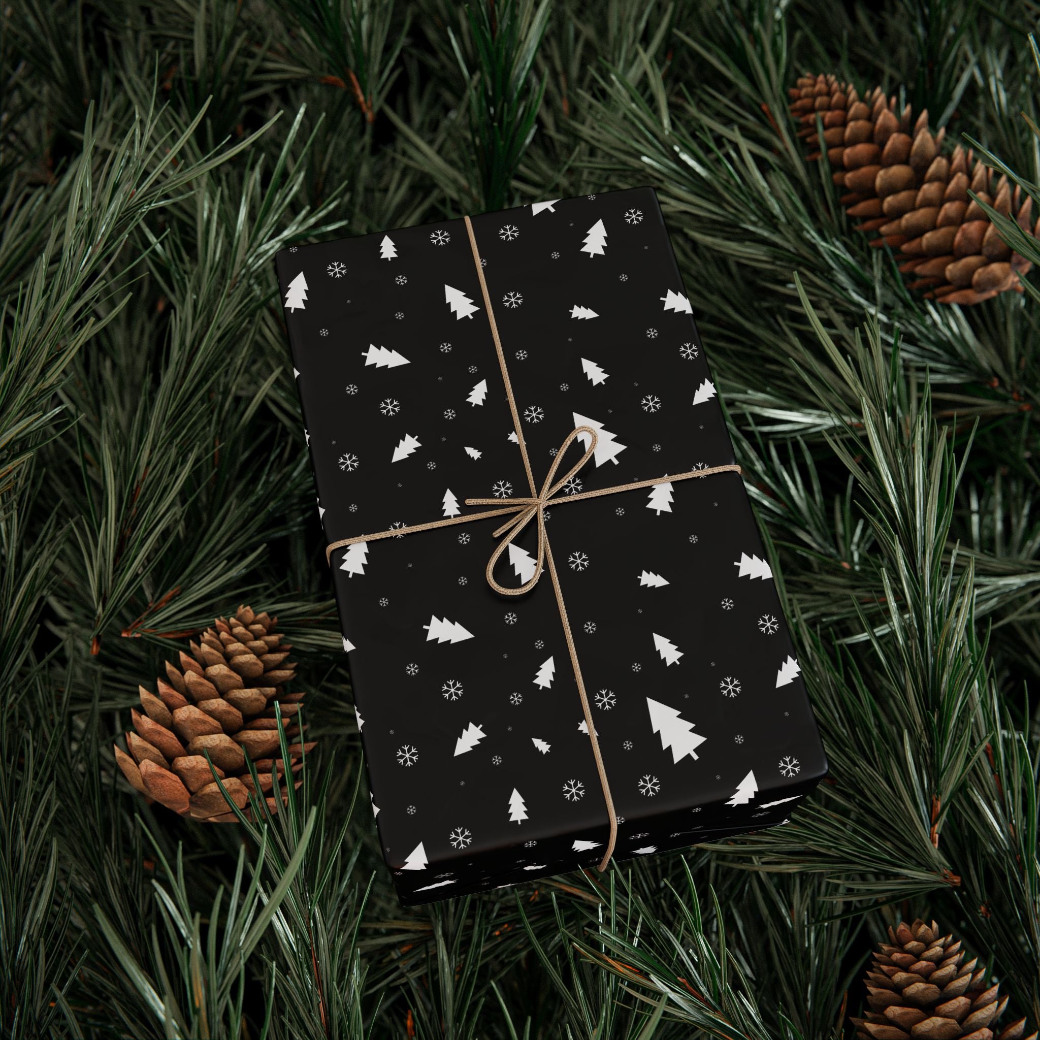 Christmas Blackout Wrapping Paper | Holiday Gift Wrapping Paper Roll