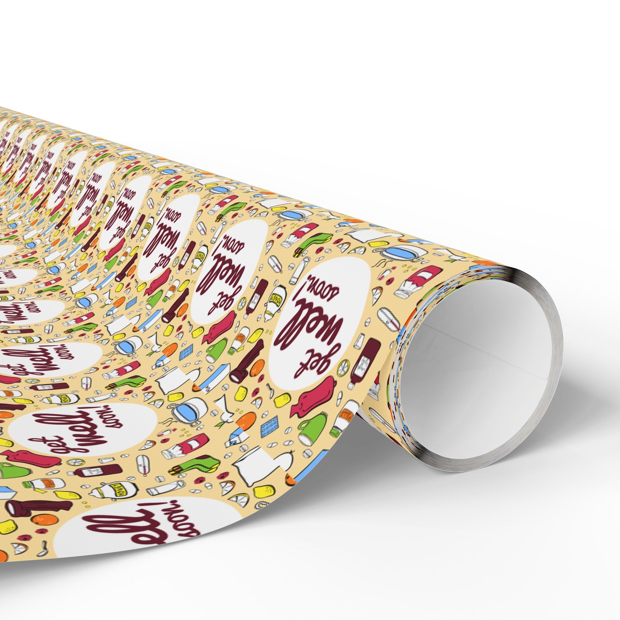 Get Well Soon Wrapping Paper Design 004 | Holiday Gift Wrapping Paper Roll