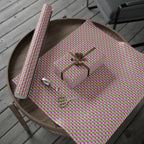 Mardis Gras Fish Scale on White Wrapping Paper | Holiday Gift Wrapping Paper Roll