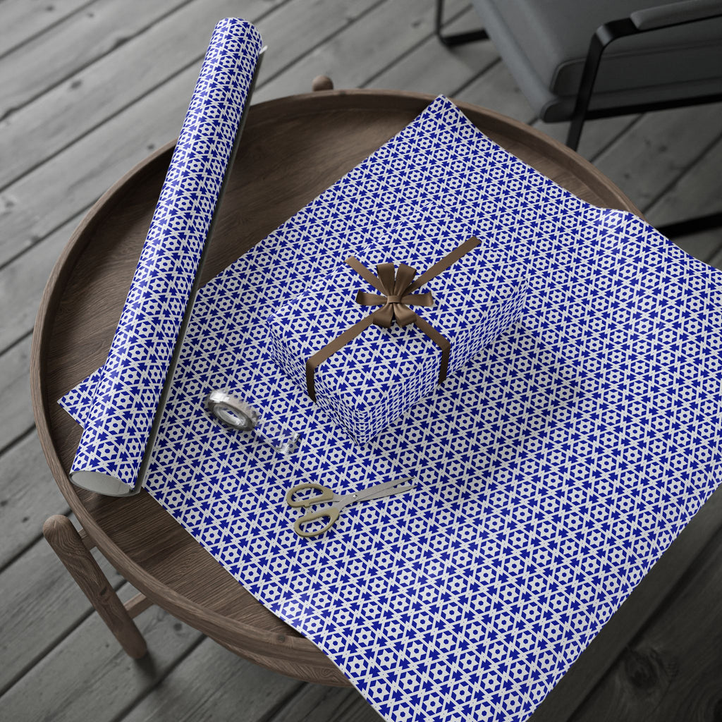 Hanukkah Abstract Star of David Wrapping Paper | Holiday Gift Wrapping Paper Roll