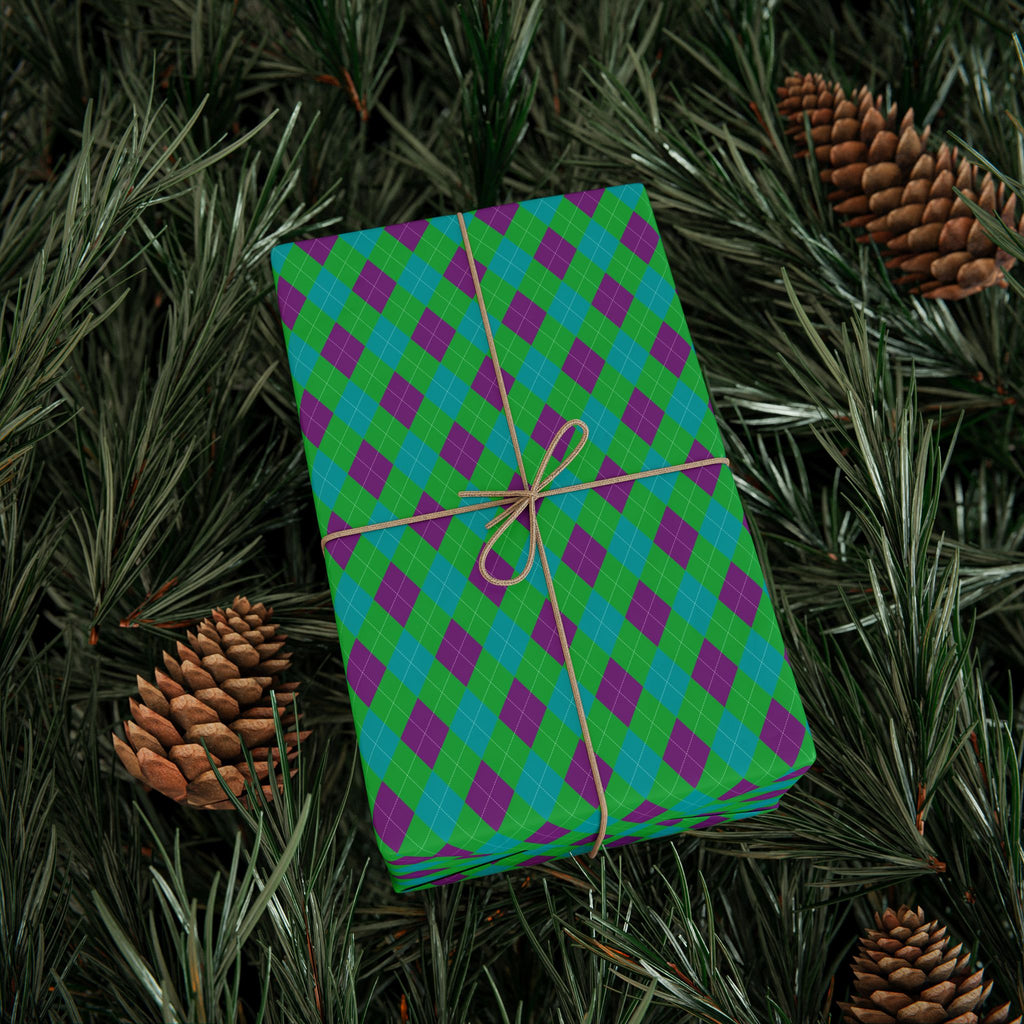 Argyle Design 029 Wrapping Paper - Holiday Gift Wrapping Paper Roll