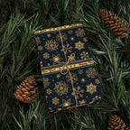 New Year's Golden Snowflakes Wrapping Paper - Holiday Gift Wrapping Paper Roll