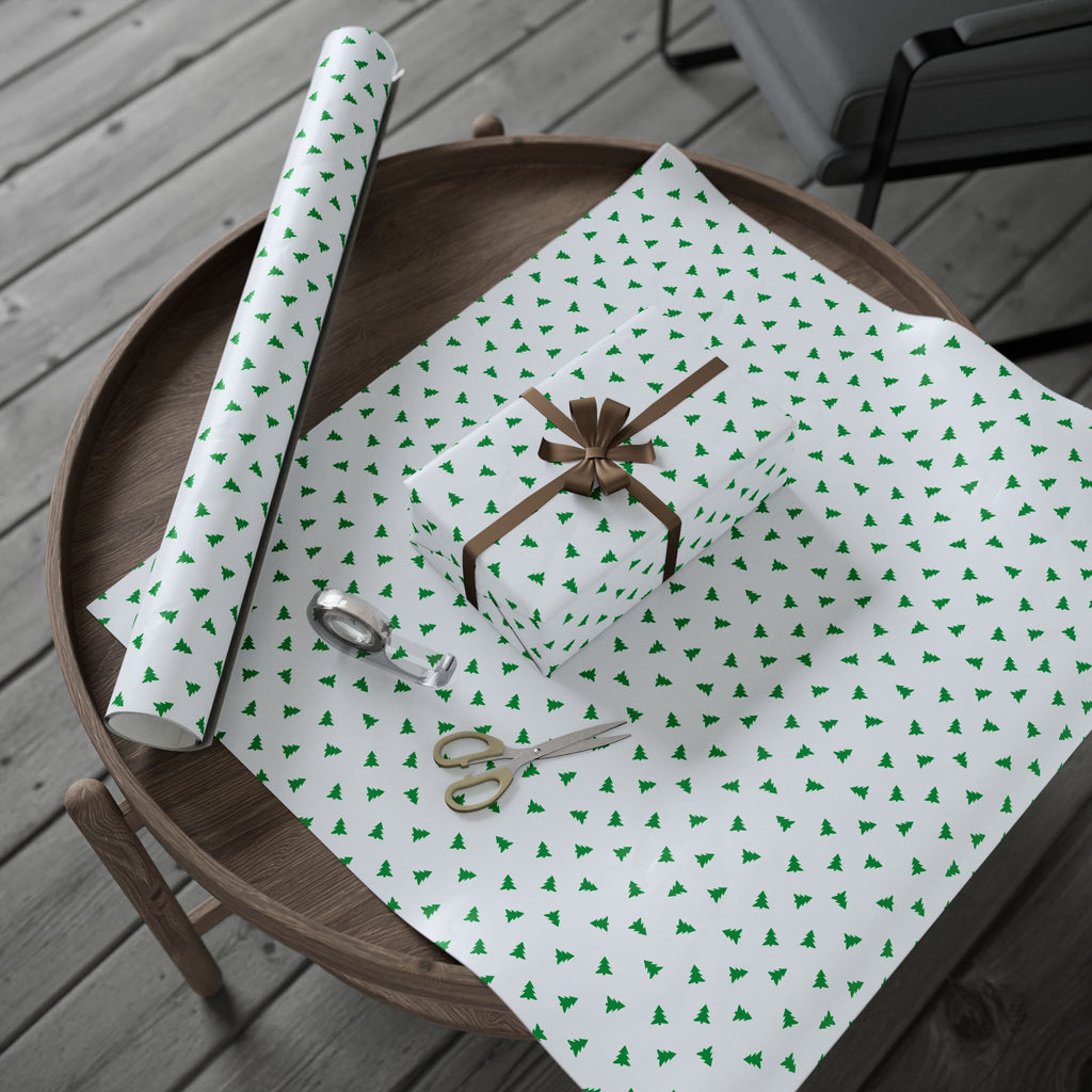 Christmas Tiny Pines Wrapping Paper | Holiday Gift Wrapping Paper Roll