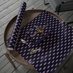 Christmas Blue Nutcrackers Wrapping Paper | Holiday Gift Wrapping Paper Roll