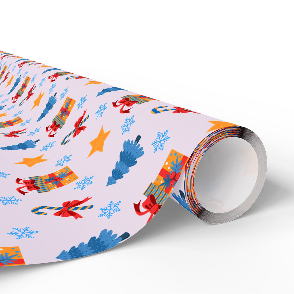 Christmas Colorful Canes Wrapping Paper | Holiday Gift Wrapping Paper Roll