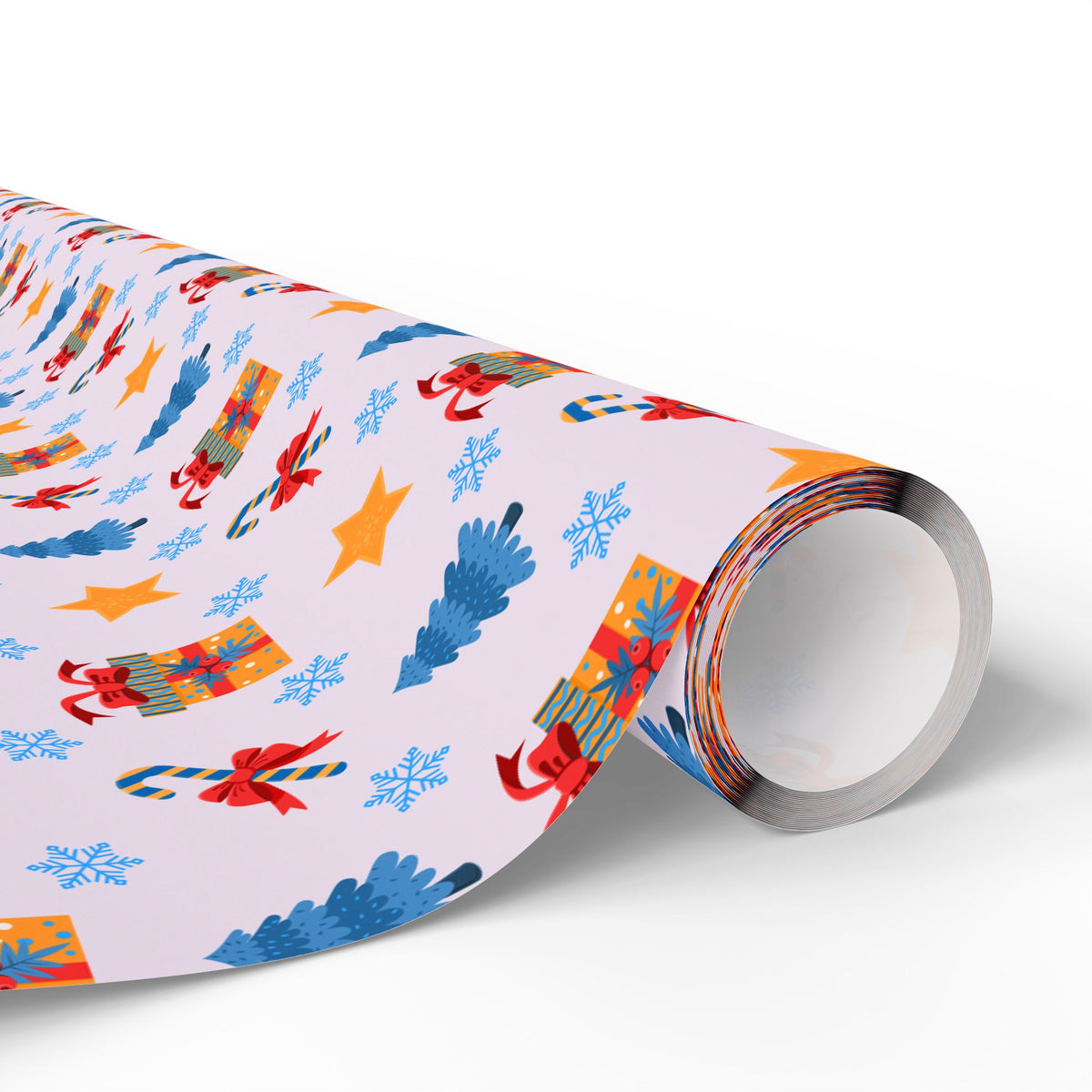 Christmas Colorful Canes Wrapping Paper | Holiday Gift Wrapping Paper Roll