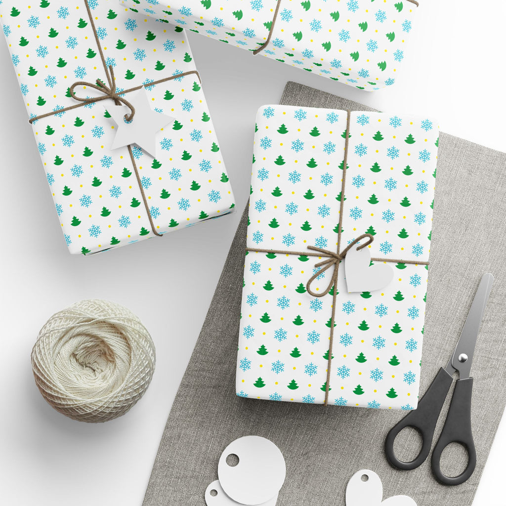 Christmas Stellar Crystals Wrapping Paper | Holiday Gift Wrapping Paper Roll