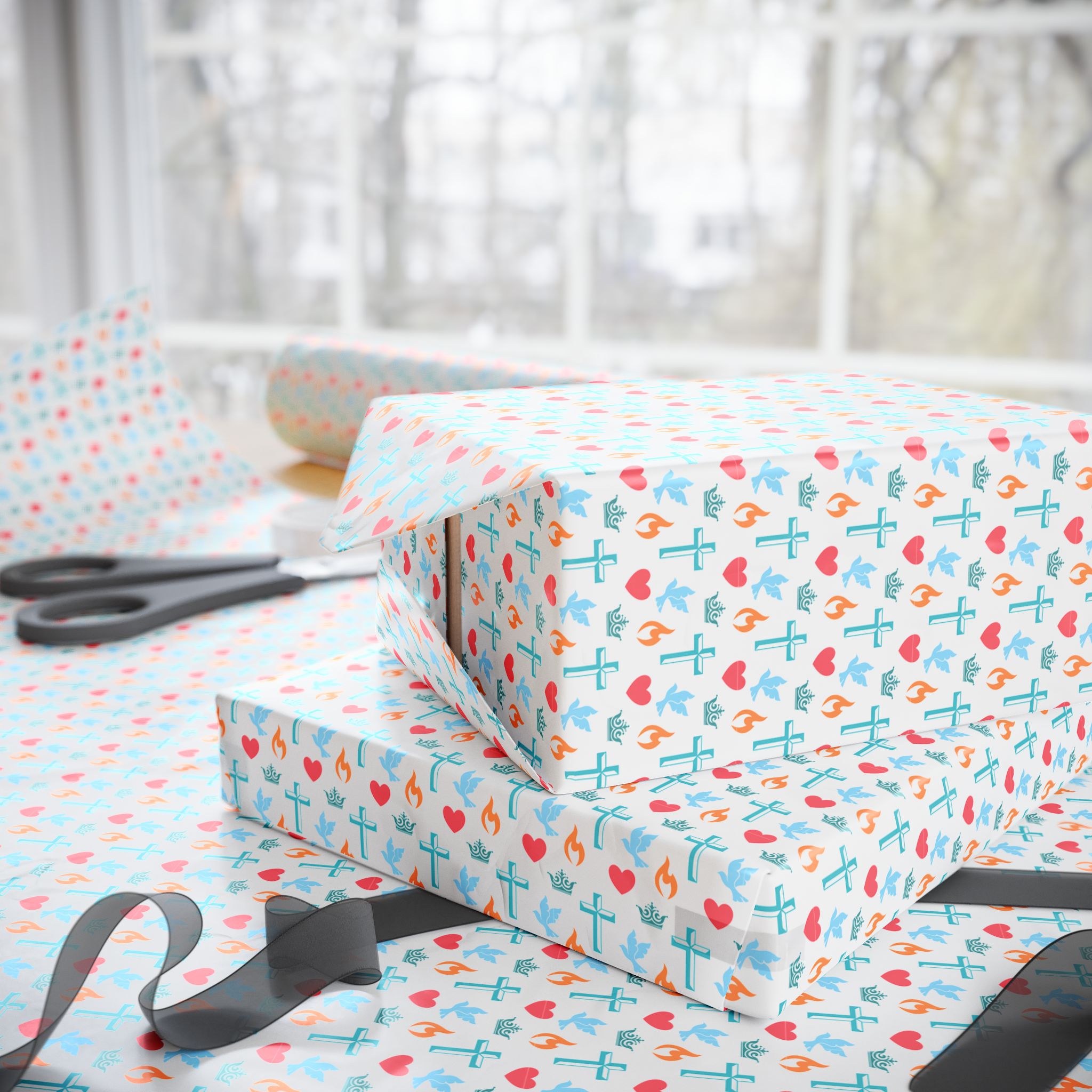 Religious Icons Wrapping Paper Design 007 - Holiday Gift Wrapping Paper Roll