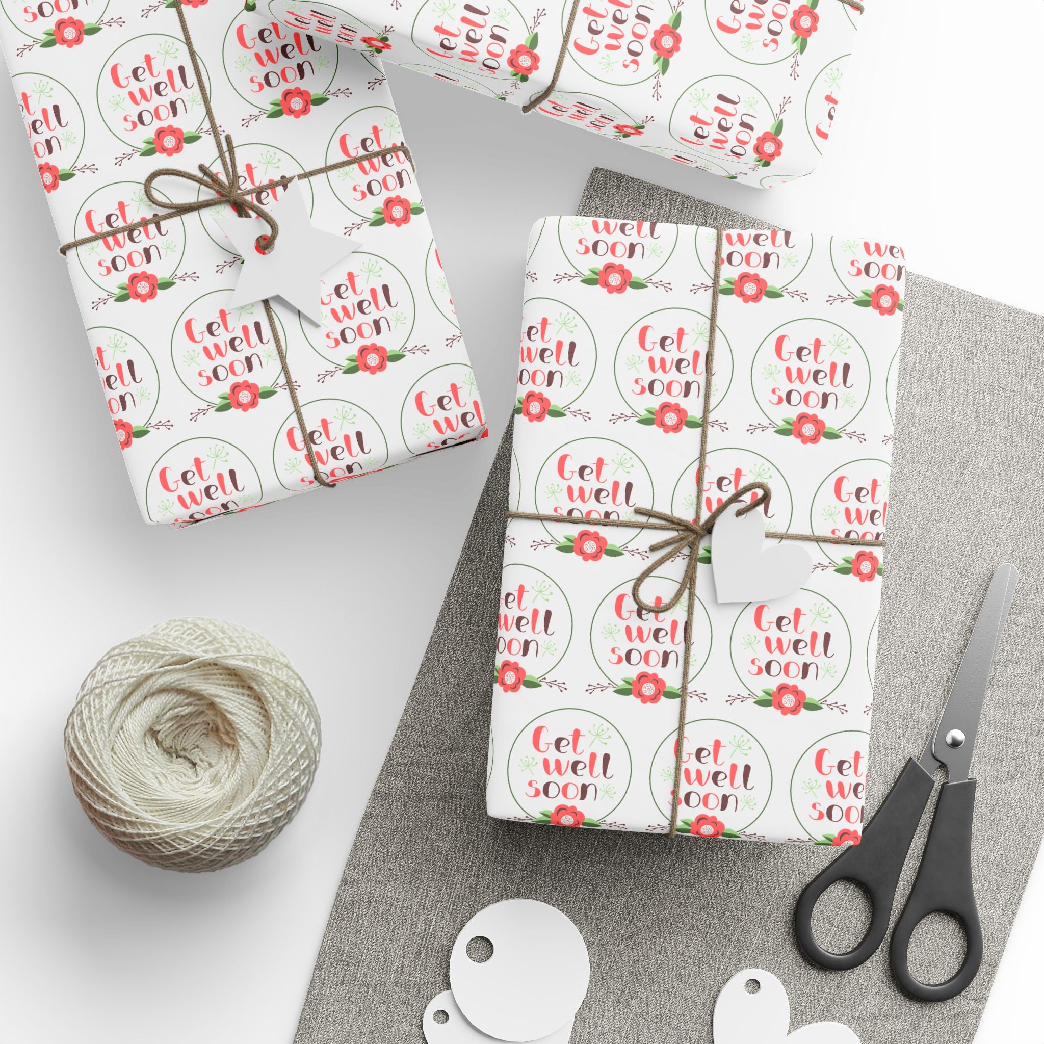 Get Well Soon Wrapping Paper Design 007 | Holiday Gift Wrapping Paper Roll