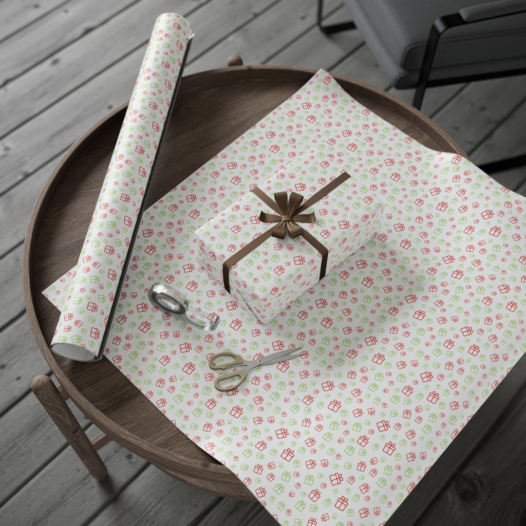 Christmas Gift Silhouettes Wrapping Paper | Holiday Gift Wrapping Paper Roll