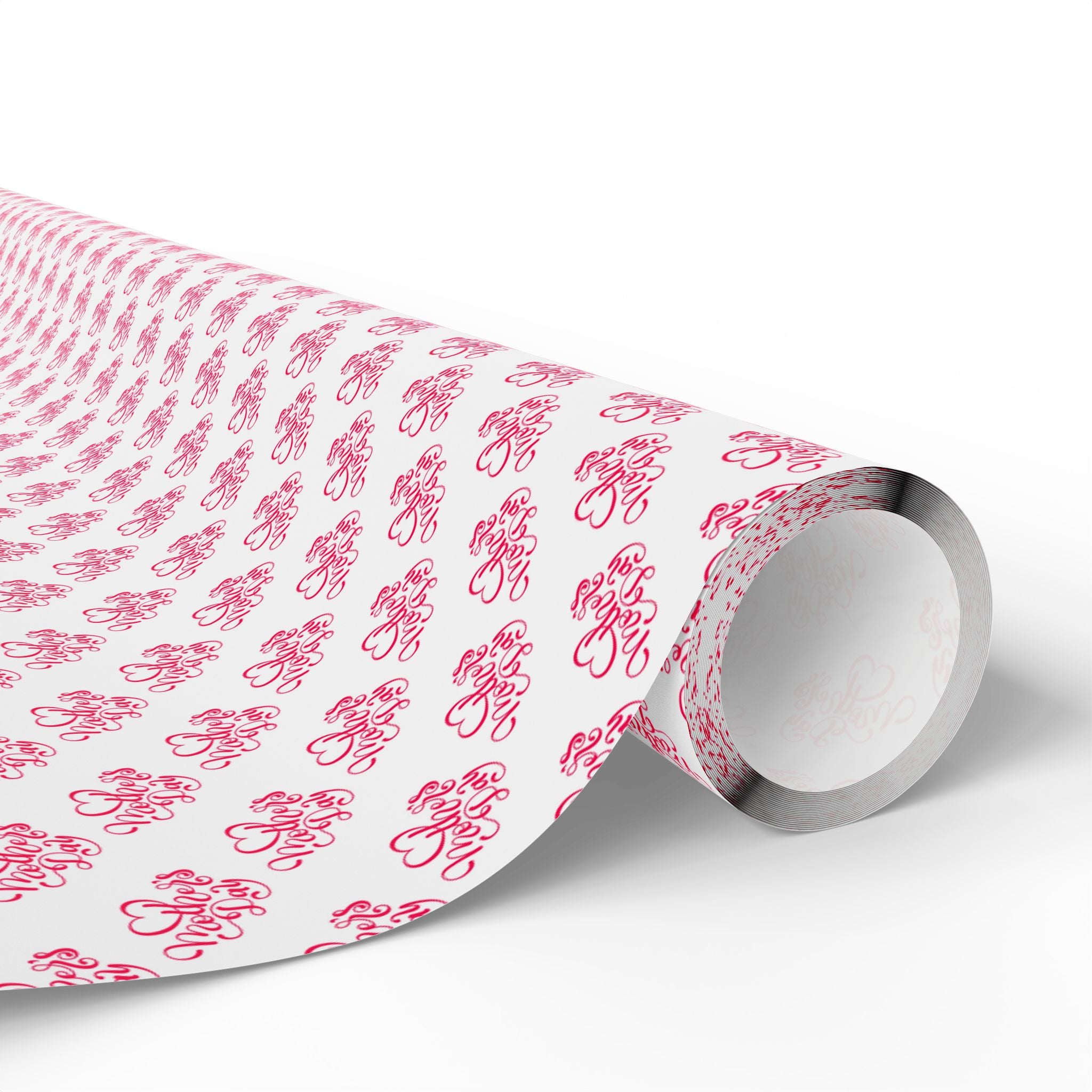 Mother's Day Cursive Script Wrapping Paper - Holiday Gift Wrapping Paper Roll