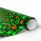 Halloween Neon Bats Wrapping Paper | Holiday Gift Wrapping Paper