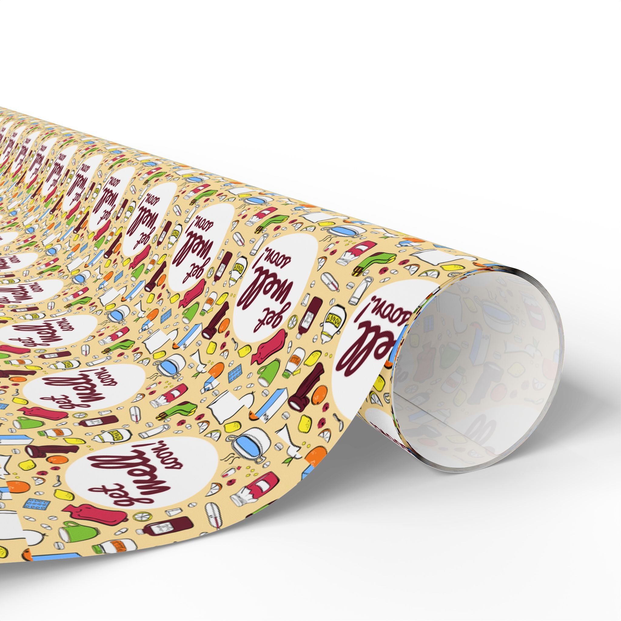 Get Well Soon Wrapping Paper Design 004 | Holiday Gift Wrapping Paper Roll