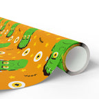 Halloween Frankenstein Stitches Wrapping Paper | Holiday Gift Wrapping Paper Roll