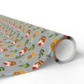 Hanukkah Olive Branches Wrapping Paper | Holiday Gift Wrapping Paper Roll