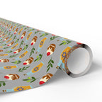 Hanukkah Olive Branches Wrapping Paper | Holiday Gift Wrapping Paper Roll