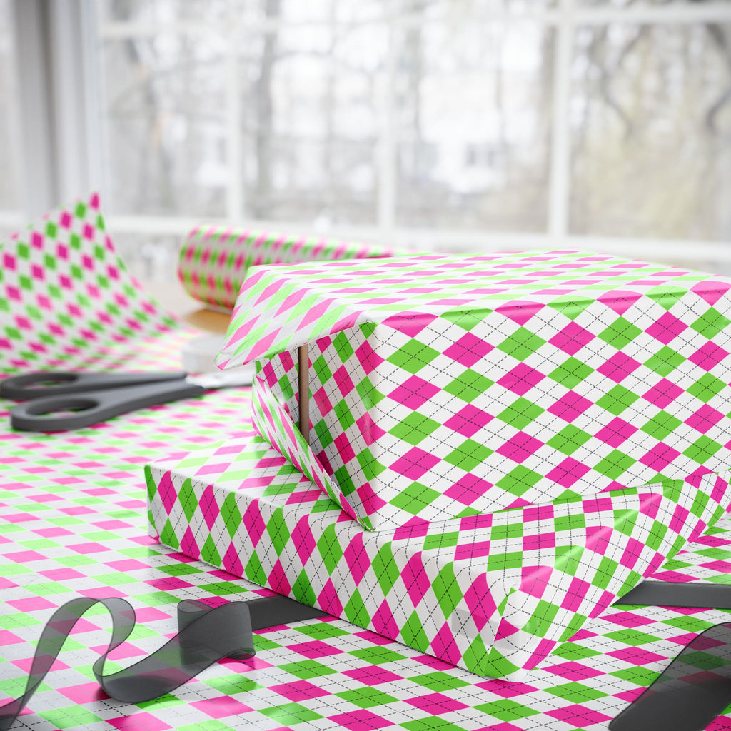 Argyle Design 045 Wrapping Paper - Holiday Gift Wrapping Paper Roll