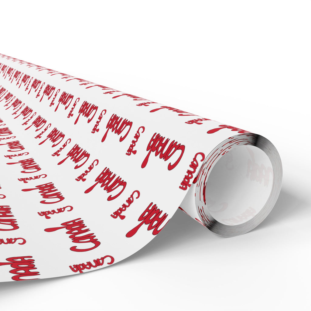 Canada Day Script Canada Wrapping Paper - Holiday Gift Wrapping Paper Roll