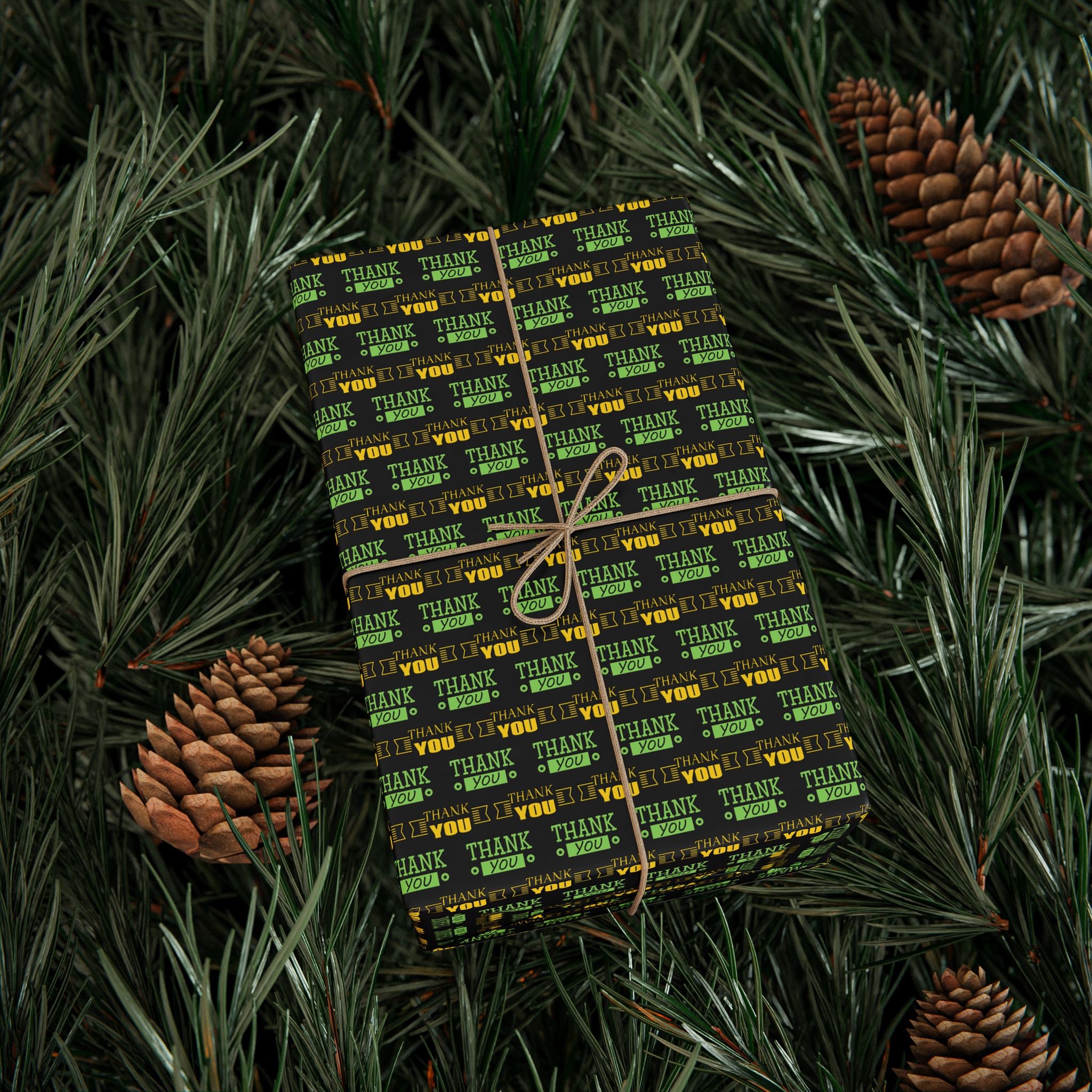 Thank You Ribbons Wrapping Paper Design | Holiday Gift Wrapping Paper Roll