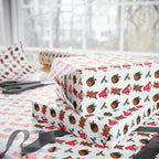New Year's Gingerbread Reindeer Wrapping Paper - Holiday Gift Wrapping Paper Roll